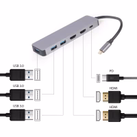 Концентратор Cablexpert USB-C 3-in-1 (A-CM-COMBO3-03) - Image 4
