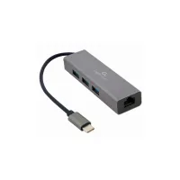 Концентратор Cablexpert Type-С to Gigabit Ethernet, 3 Ports USB 3.1 Gen1 (5 Gbps) (A-CMU3-LAN-01) - 1