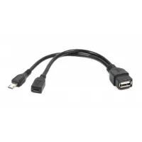 Перехідник OTG USB 2.0 AF to Micro 5P M+F 0.15m Cablexpert (A-OTG-AFBM-04) - 1