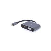Перехідник USB-C to HDMI/VGA, 4К 30Hz Cablexpert (A-USB3C-HDMIVGA-01) - 1