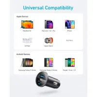 Зарядний пристрій Anker PowerDrive 323 30W PD + 22.5W USB-A Black (A2735G11) - 4