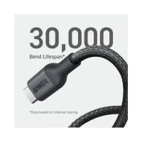 Дата кабель USB-C to USB-C 0.9m 140W bio-nylon 544 black Anker (A80F5H11) - 2