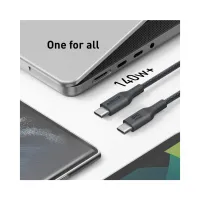 Дата кабель USB-C to USB-C 0.9m 140W bio-nylon 544 black Anker (A80F5H11) - 3