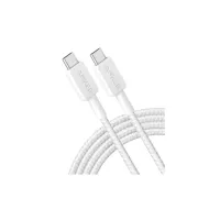 Дата кабель USB-C to USB-C 0.9m nylon 322 white Anker (A81F5H21/A81F5G21) - Изображение 2
