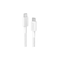 Дата кабель USB-C to USB-C 0.9m nylon 322 white Anker (A81F5H21/A81F5G21) - Изображение 1