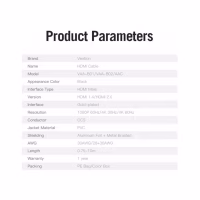 Кабель мультимедийный HDMI M to HDMI M 10.0m 4K30Hz black Vention (AACBL) - Image 5