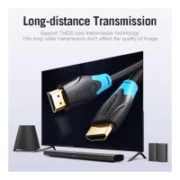 Кабель мультимедійний HDMI M to HDMI M 15.0m black Vention (AACBN) - Зображення 5