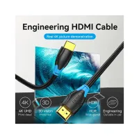 Кабель мультимедійний HDMI M to HDMI M 30.0m black Vention (AACBT) - Зображення 2