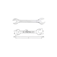 Ключ Toptul гайковий ріжковий 6x7мм (AAEJ0607) - 2