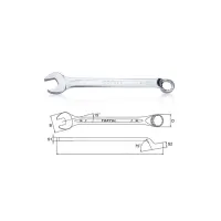 Ключ Toptul гайковий комбінований (кут 75 ) 8мм (AAEN0808) - Зображення 2
