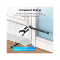 Кабель мультимедийный HDMI M to HDMI M 1.0m flat black Vention (AAKBF) - Изображение 2