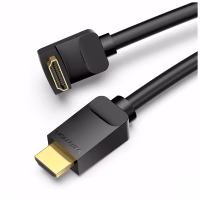 Кабель мультимедійний HDMI M to HDMI M 1.0m 4K60Hz 90° corner black Vention (AAQBF) - Image 2