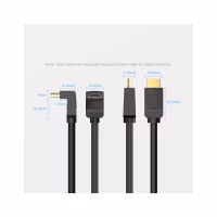 Кабель мультимедійний HDMI M to HDMI M 1.0m 4K60Hz 90° corner black Vention (AAQBF) - Image 6