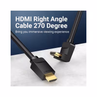 Кабель мультимедійний HDMI M to HDMI M 1.0m 4K60Hz 90° corner black Vention (AAQBF) - Image 7