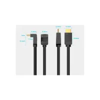 Кабель мультимедийный HDMI M to HDMI M 1.5m 90° corner black Vention (AAQBG) - Изображение 4