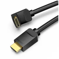 Кабель мультимедийный HDMI M to HDMI M 3.0m 90° corner black Vention (AAQBI) - Изображение 2