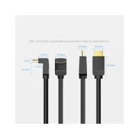 Кабель мультимедийный HDMI M to HDMI M 3.0m 90° corner black Vention (AAQBI) - Изображение 6