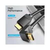 Кабель мультимедийный HDMI M to HDMI M 3.0m 90° corner black Vention (AAQBI) - Изображение 8