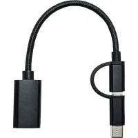 Перехідник OTG AC-150 2in1 USB 3.0 - MicroUSB USB Type-C Black XoKo (AC-150-BK) - 5