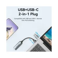 Переходник USB-C + USB-A to HDMI M 0.1m video capture gray Vention (ACWHA) - Изображение 2