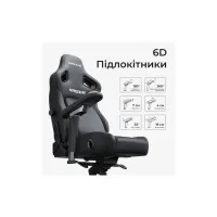 Крісло ігрове Anda Seat Kaiser 4 V2 Fabric Size XL Ash Grey (AD12YDDC-XLL-20-G-CF-03) - 9