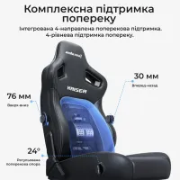 Крісло ігрове Anda Seat Kaiser 4 V2 Fabric Size XL Dark Gray (AD12YDDC-XLL-20-GB-CF-03) - Зображення 10
