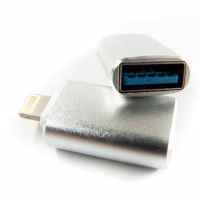 Переходник OTG USB 2.0 AF to Lightning grey Dengos (ADP-016) - Image 2