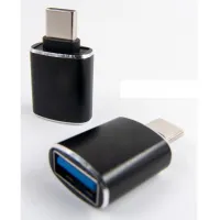 Перехідник OTG USB 2.0 AF to USB-C black Dengos (ADP-018) - 2