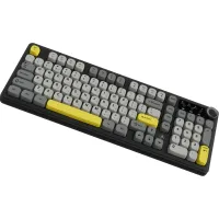 Клавіатура Ajazz AF98 Plus Wireless/Bluetooth/USB UA Black/Grey/Yellow (AF98-PLUS-BGY) - Зображення 5
