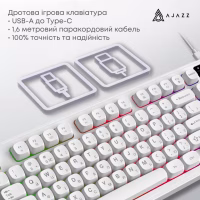 Клавіатура Ajazz AF98 USB UA White (AF98-W) - Image 7