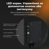 Обогреватель AENO Eco Smart GH4S LED Black (AGH0004S) - Изображение 9