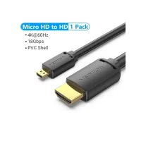 Кабель мультимедийный HDMI M to HDMI micro M 1.0m 4K black Vention (AGIBF) - Изображение 9