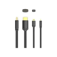 Кабель мультимедийный HDMI to Micro HDMI 1.5m V2.0 4K 60Hz 18Gbps HDR Dolby VENTION (AGIBG) - Изображение 3