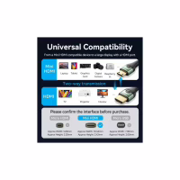 Кабель мультимедийный HDMI M to HDMI mini M 2.0m V2.1 8K 60Hz green Vention (AGJGH) - Image 9