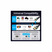 Кабель мультимедийный HDMI M to HDMI micro M 2.1m V2.0 8K 60Hz green Vention (AGKGH) - Image 7