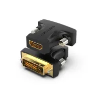 Переходник HDMI F to DVI M 24+1pin black Vention (AILB0) - Изображение 1