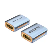 Перехідник HDMI F to HDMI F 8K Aluminum black Vention (AIUH0) - Зображення 1