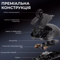 Мишка Ajazz AJ199 Carbon fiber Wireless/Bluetooth/USB Black (AJ199-B) - Image 8