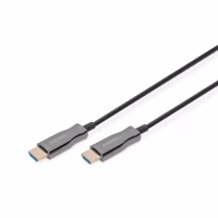 Кабель мультимедийный HDMI M to HDMI M 30m 4K AOC hybrid-fiber black Digitus (AK-330125-300-S) - Image 1