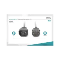 Кабель живлення C13 to C14 1.2m Digitus (AK-440201-012-S) - 2