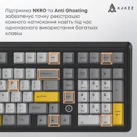 Клавіатура Ajazz AK980 MAX Magnetic Switch USB UA Black/Grey/Yellow (AK980-MAX-M-BGY) - Зображення 12