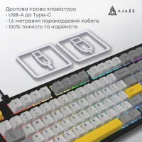 Клавіатура Ajazz AK980 MAX Magnetic Switch USB UA Black/Grey/Yellow (AK980-MAX-M-BGY) - Зображення 7