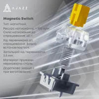 Клавіатура Ajazz AK980 MAX Magnetic Switch USB UA Black/Grey/Yellow (AK980-MAX-M-BGY) - Зображення 8