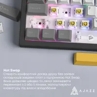 Клавіатура Ajazz AK980 MAX Magnetic Switch USB UA Black/Grey/Yellow (AK980-MAX-M-BGY) - Зображення 10