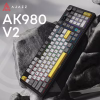 Клавіатура Ajazz AK980 V2 Gift Switch V2 Wireless/Bluetooth/USB UA Black/Grey/Yellow (AK980-V2-G-BGY) - Image 7