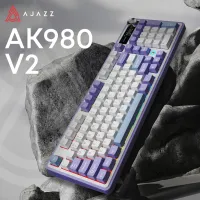 Клавиатура Ajazz AK980 V2 Gift Switch V2 Wireless/Bluetooth/USB UA White/Blue (AK980-V2-G-PWB) - Изображение 6