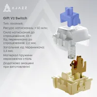 Клавиатура Ajazz AK980 V2 Gift Switch V2 Wireless/Bluetooth/USB UA White/Blue (AK980-V2-G-PWB) - Изображение 8