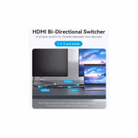 Спліттер Vention HDMI 2.0 UHD 4K 60Hz 3D, HDCP,1080P перемикач двонаправлений (AKOB0) - Image 6
