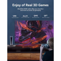 Кабель мультимедийный HDMI M to HDMI M 1.0m 8K60Hz cotton braided blue Vention (ALGLF) - Image 7