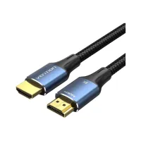 Кабель мультимедійний HDMI M to HDMI M 2.0m 8K cotton braided blue Vention (ALGLH) - Зображення 1